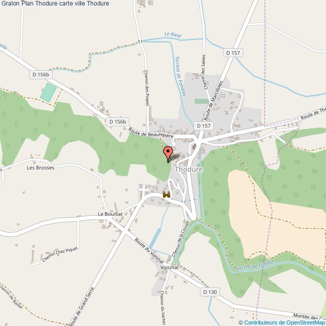 Plan Thodure carte ville Thodure