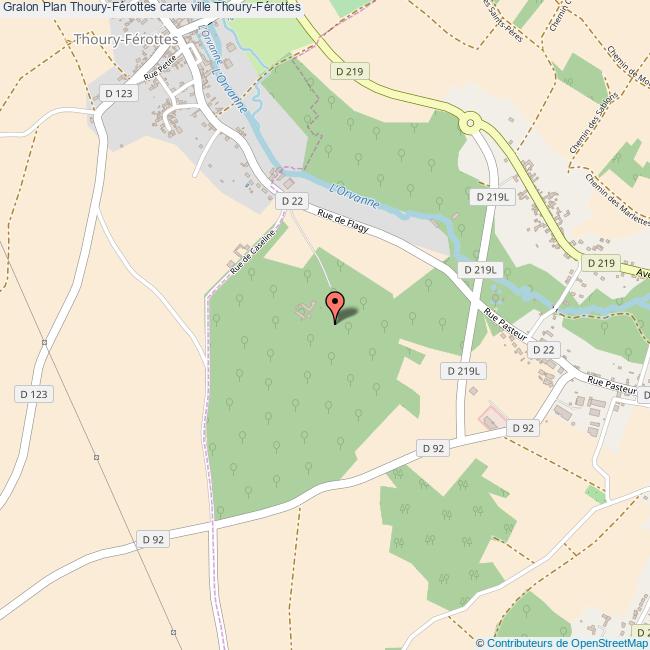 Plan ThouryFérottes carte ville ThouryFérottes