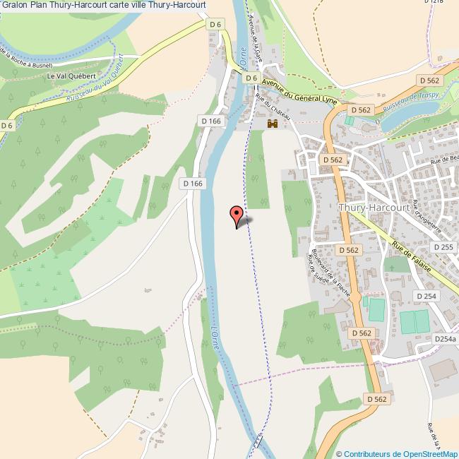 Plan ThuryHarcourt carte ville ThuryHarcourt