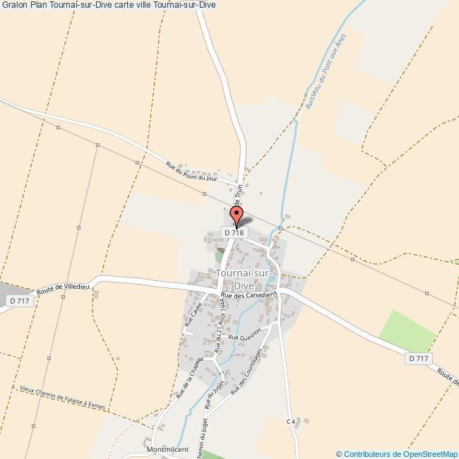 plan ville Tournai-sur-Dive