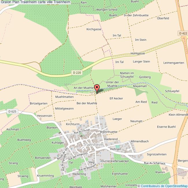 Plan Traenheim carte ville Traenheim