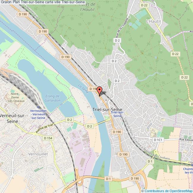 Plan TrielsurSeine carte ville TrielsurSeine