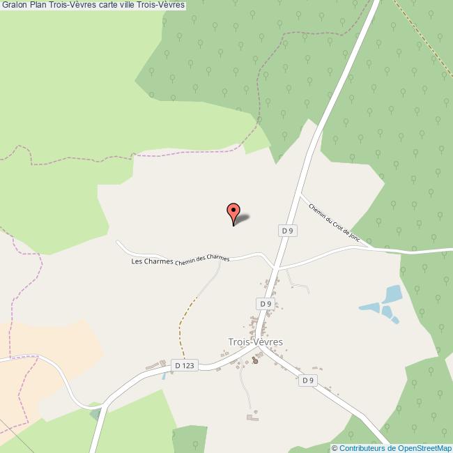 Plan Trois-Vèvres carte ville Trois-Vèvres