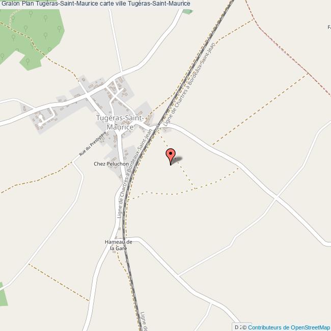 Plan TugérasSaintMaurice carte ville TugérasSaintMaurice