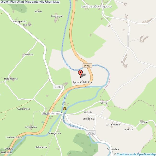Plan UhartMixe carte ville UhartMixe