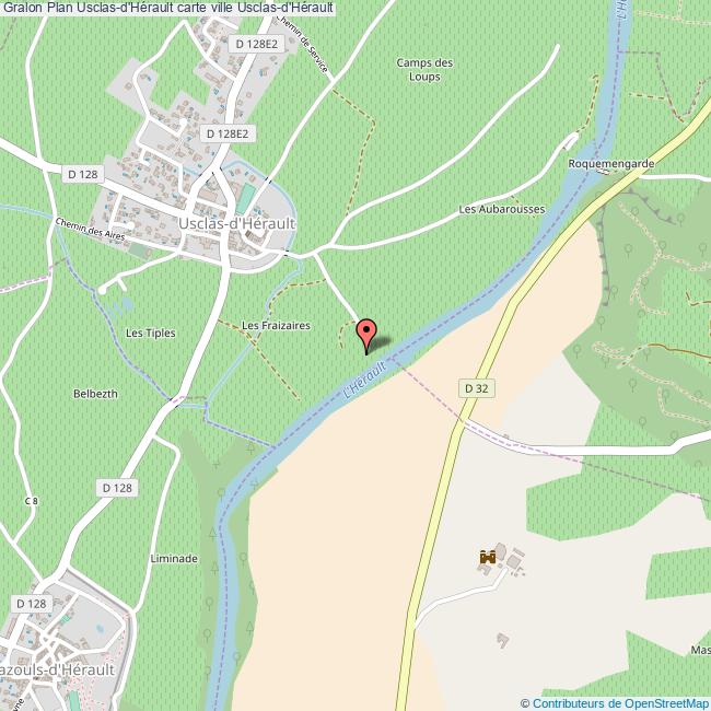 Plan Usclasd'Hérault carte ville Usclasd'Hérault