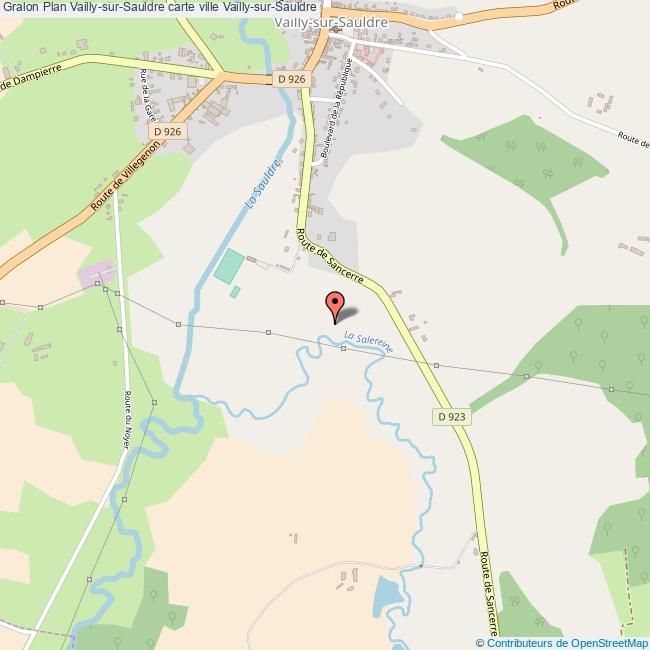 Plan VaillysurSauldre carte ville VaillysurSauldre