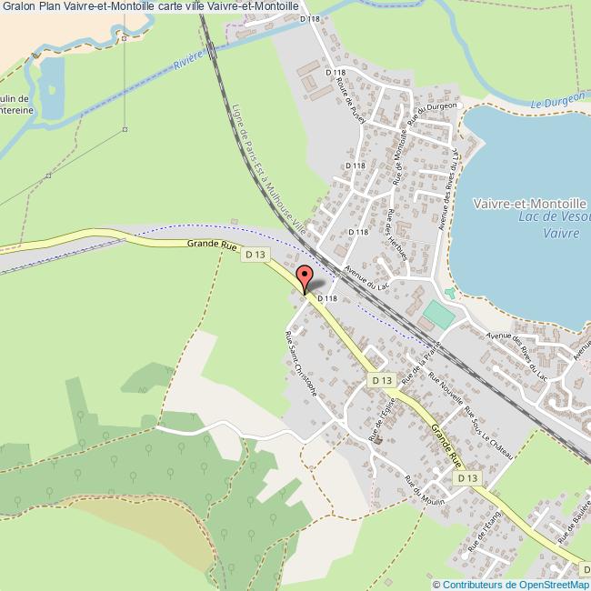Plan Vaivre-et-Montoille carte ville Vaivre-et-Montoille