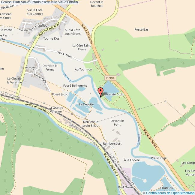 Plan Vald'Ornain carte ville Vald'Ornain