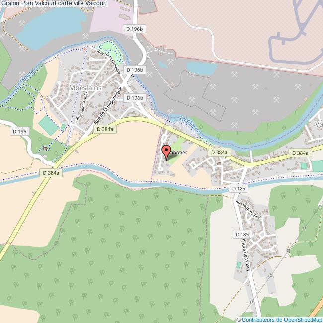 Plan Valcourt carte ville Valcourt