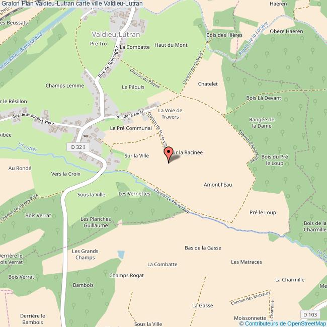 Plan ValdieuLutran carte ville ValdieuLutran