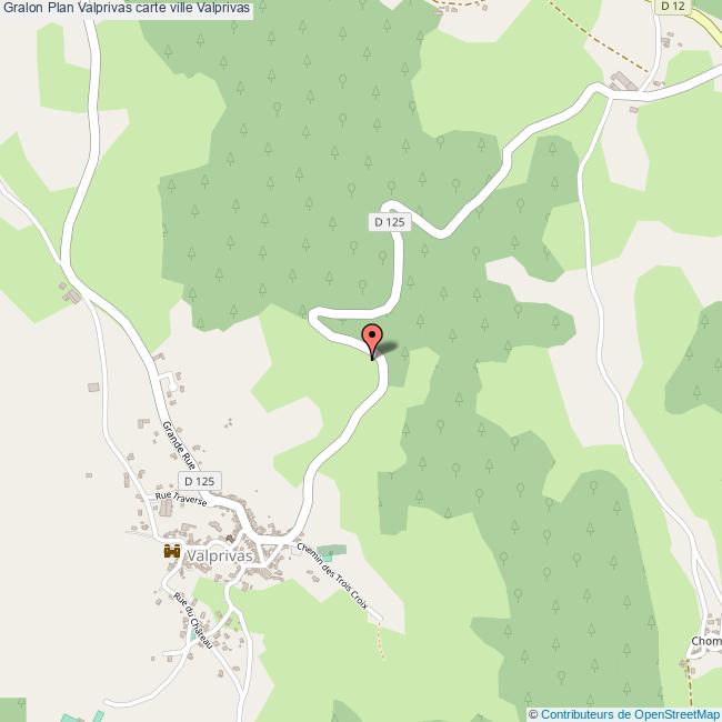 Plan Valprivas carte ville Valprivas