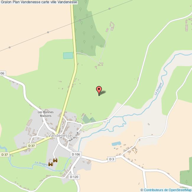 Plan Vandenesse carte ville Vandenesse