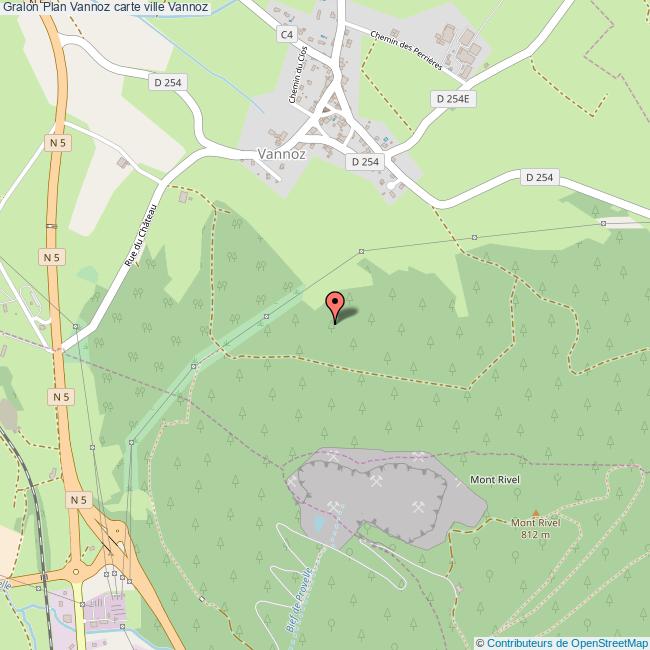 Plan Vannoz carte ville Vannoz