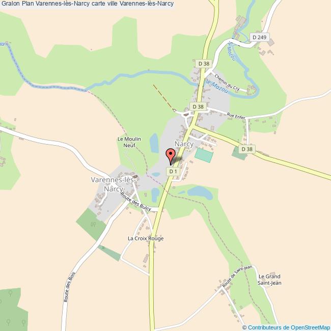 Plan VarenneslèsNarcy carte ville VarenneslèsNarcy