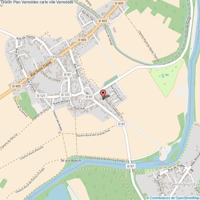 Plan Varreddes carte ville Varreddes