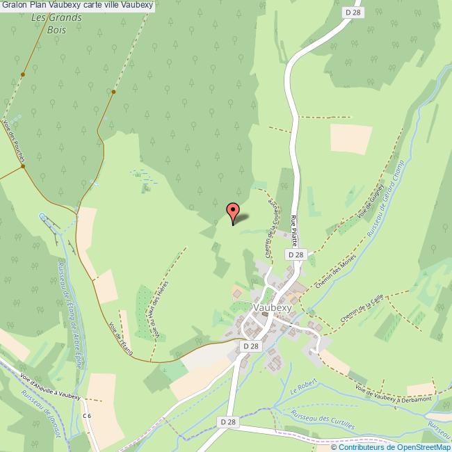 Plan Vaubexy carte ville Vaubexy