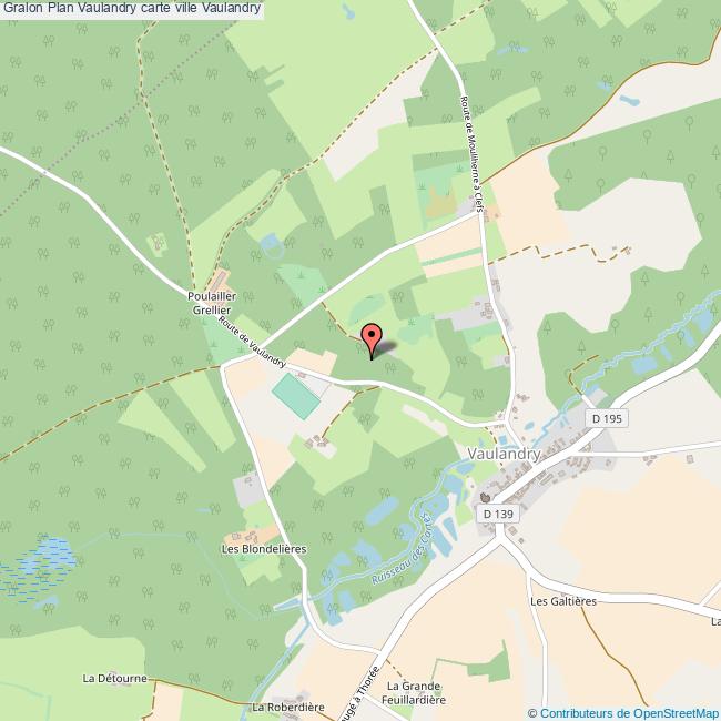 Plan Vaulandry carte ville Vaulandry