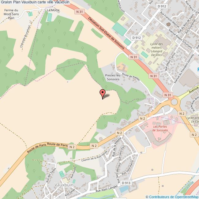 Plan Vauxbuin carte ville Vauxbuin