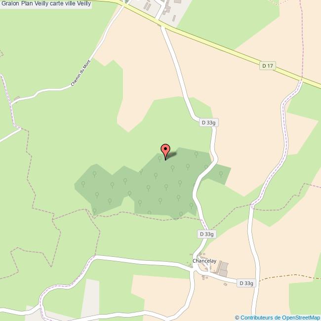 Plan Veilly carte ville Veilly