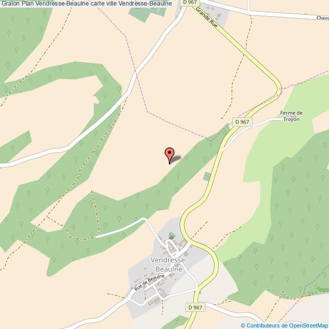 Plan VendresseBeaulne carte ville VendresseBeaulne