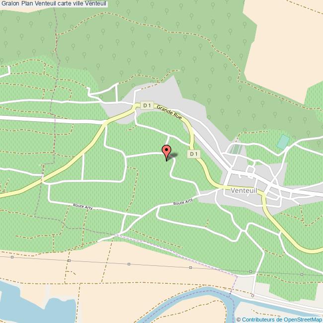 Plan Venteuil carte ville Venteuil