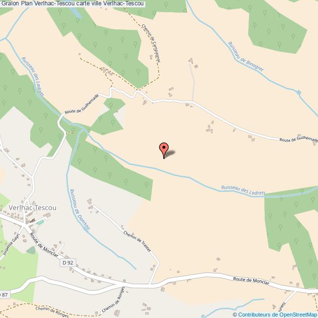 Plan VerlhacTescou carte ville VerlhacTescou