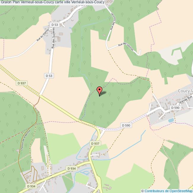 Plan VerneuilsousCoucy carte ville VerneuilsousCoucy
