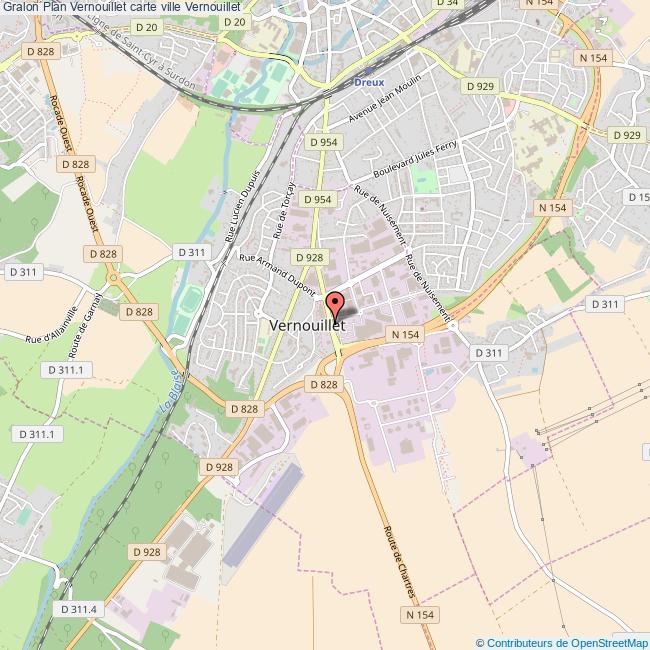 Plan Vernouillet carte ville Vernouillet