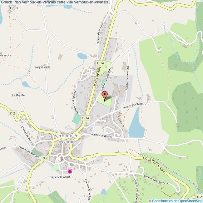 plan Vernoux-en-Vivarais