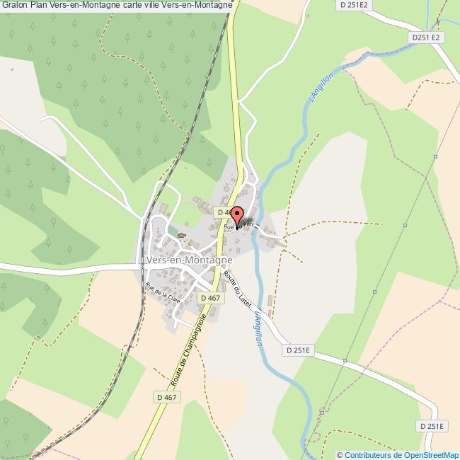 Plan VersenMontagne carte ville VersenMontagne