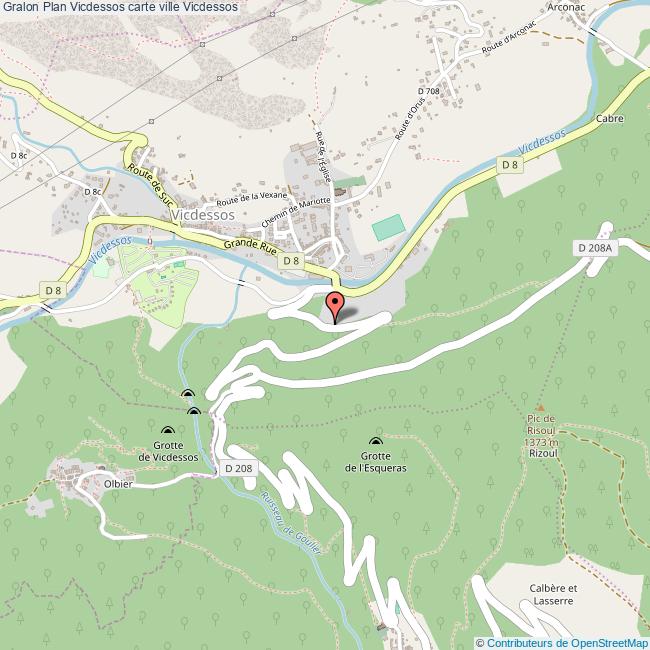Plan Vicdessos carte ville Vicdessos