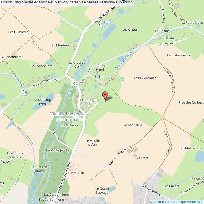 Plan VieillesMaisonssurJoudry carte ville VieillesMaisonssurJoudry
