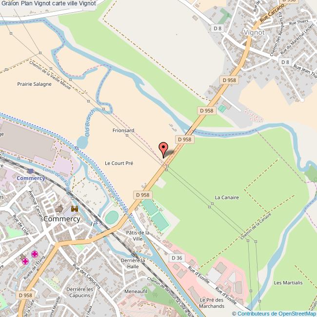 Plan Vignot carte ville Vignot