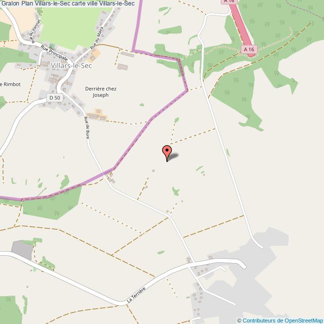 Plan VillarsleSec carte ville VillarsleSec