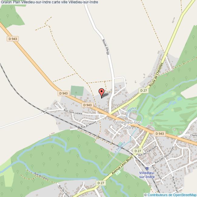 Plan VilledieusurIndre carte ville VilledieusurIndre