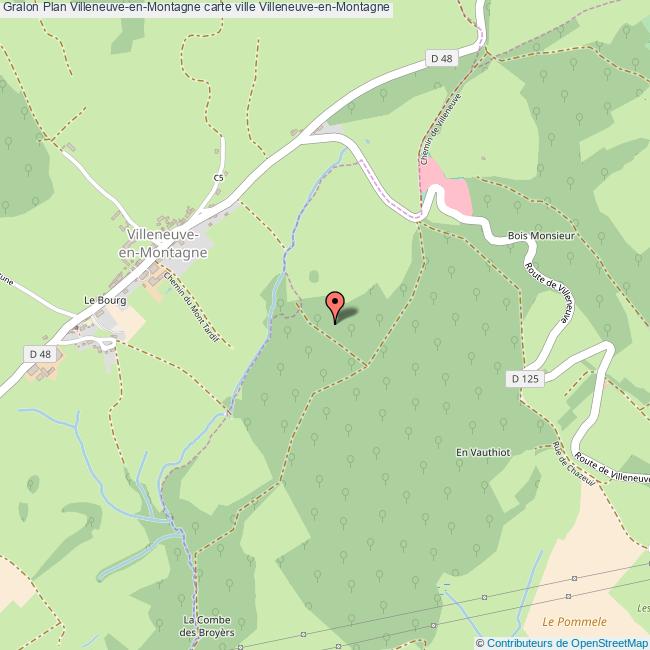 Plan VilleneuveenMontagne carte ville VilleneuveenMontagne