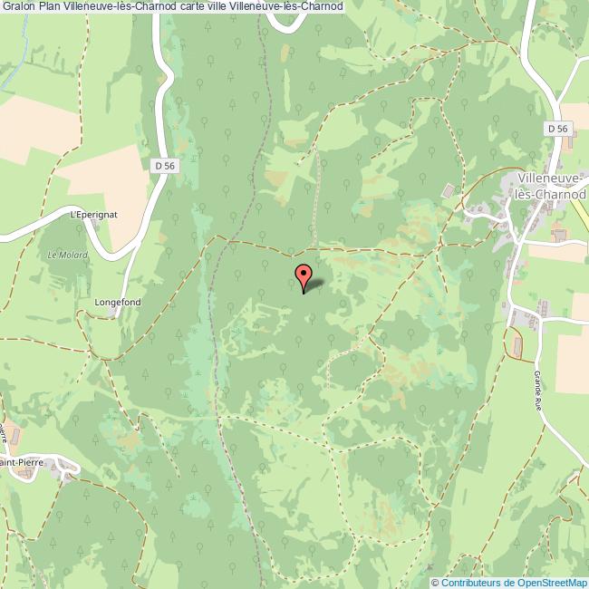 Plan VilleneuvelèsCharnod carte ville VilleneuvelèsCharnod