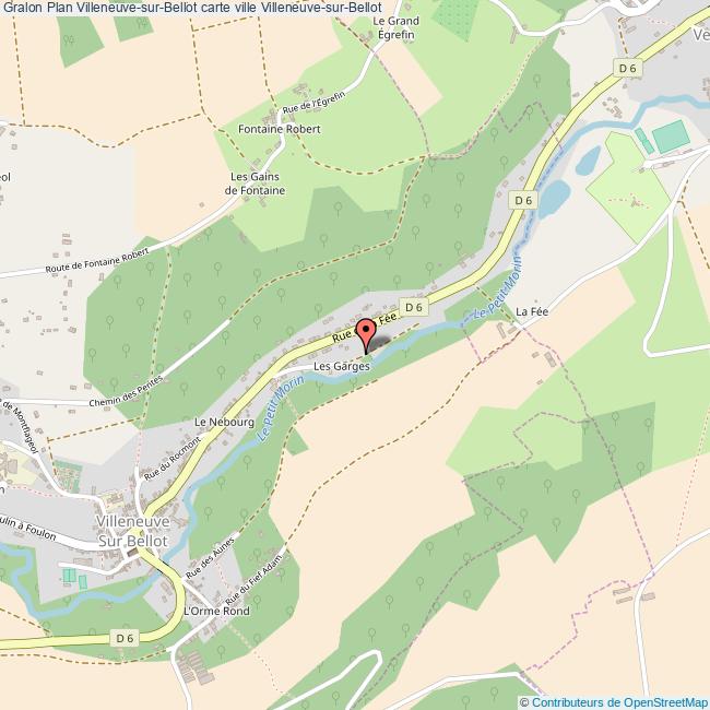 Plan VilleneuvesurBellot carte ville VilleneuvesurBellot