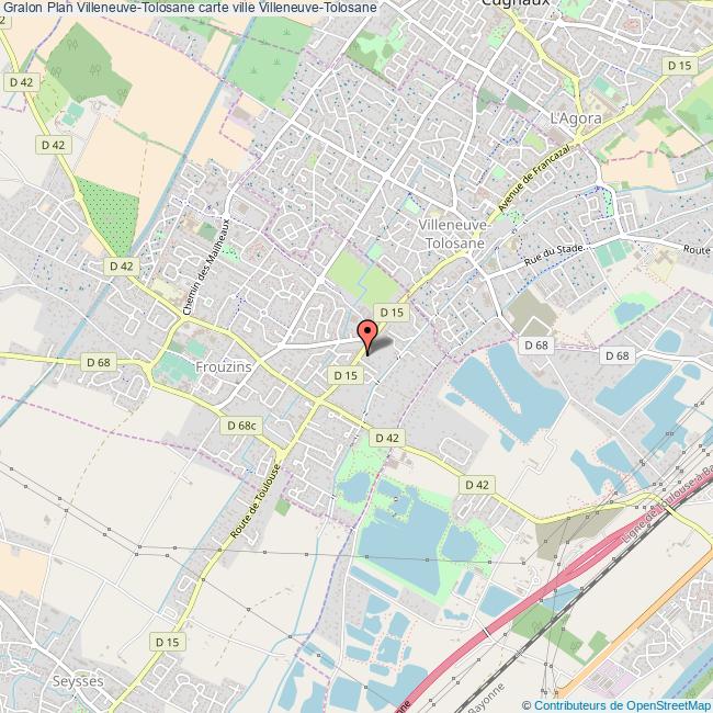 Plan VilleneuveTolosane carte ville VilleneuveTolosane