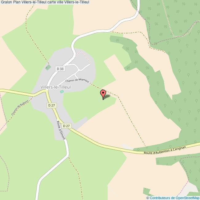 Plan VillersleTilleul carte ville VillersleTilleul