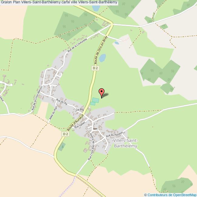 Plan VillersSaintBarthélemy carte ville VillersSaintBarthélemy