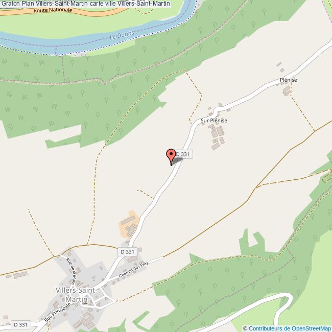 Plan VillersSaintMartin carte ville VillersSaintMartin