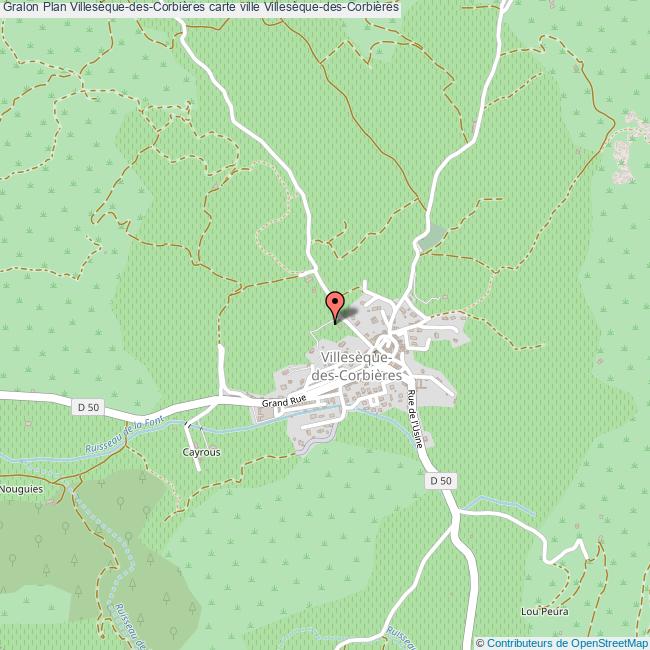 Plan VillesèquedesCorbières carte ville VillesèquedesCorbières