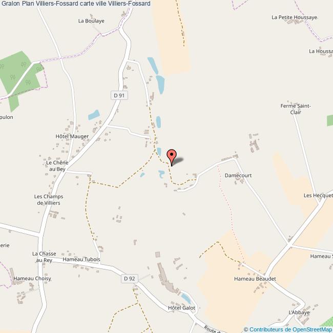 Plan VilliersFossard carte ville VilliersFossard