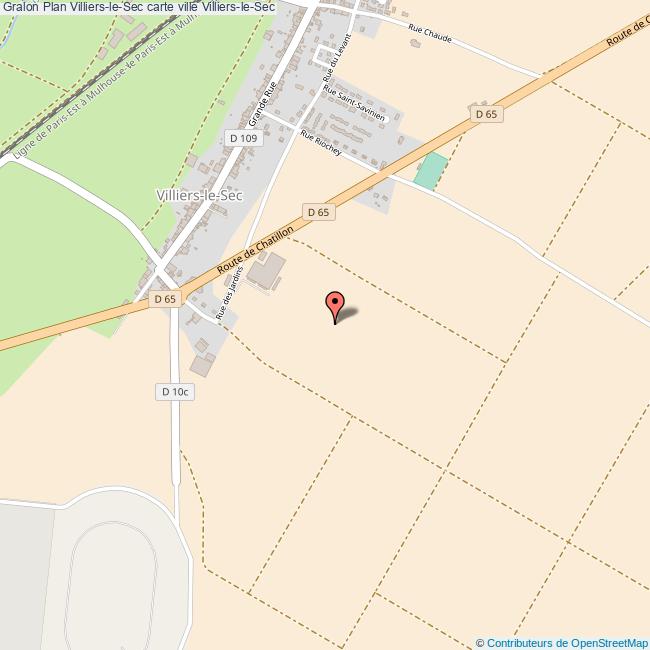 Plan VilliersleSec carte ville VilliersleSec