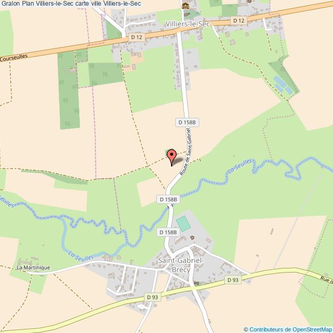 Plan VilliersleSec carte ville VilliersleSec