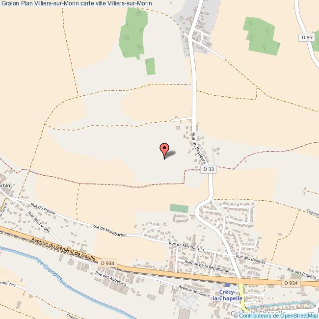 Plan VillierssurMorin carte ville VillierssurMorin