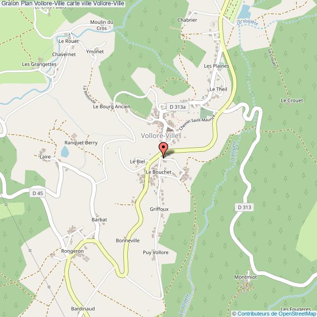 Plan VolloreVille carte ville VolloreVille