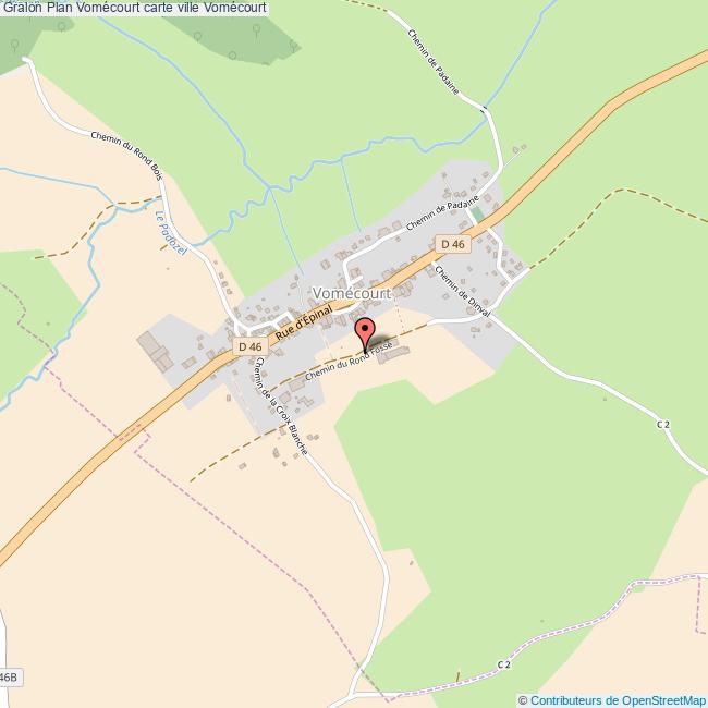 Plan Vomécourt carte ville Vomécourt